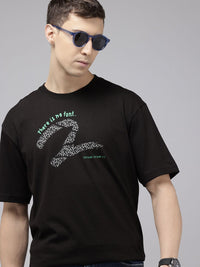 SPYKAR Oversized Fit Typography Printed T-shirt