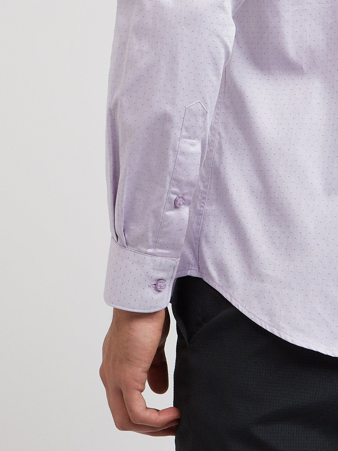Raymond Men Purple Pure Cotton Self-Design Slim Fit Formal Shirt