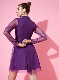 STREET 9 Women Embellished Net Dress