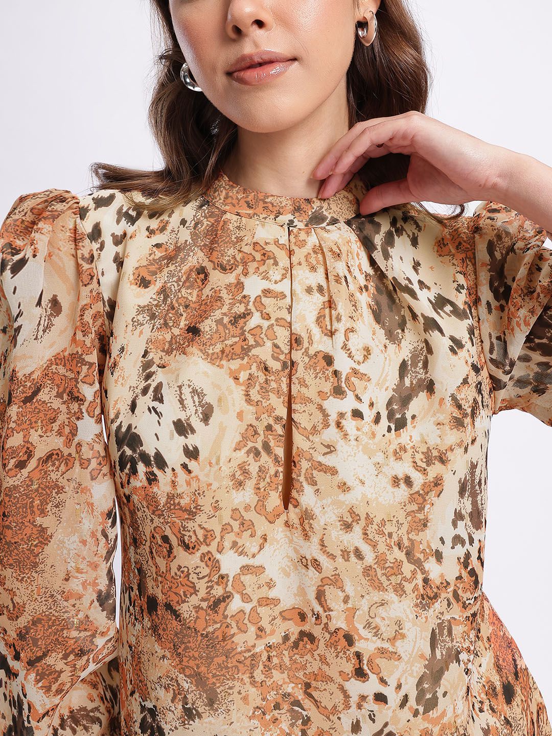 DressBerry Wild Tales Animal Print Styled Back Sheath Dress