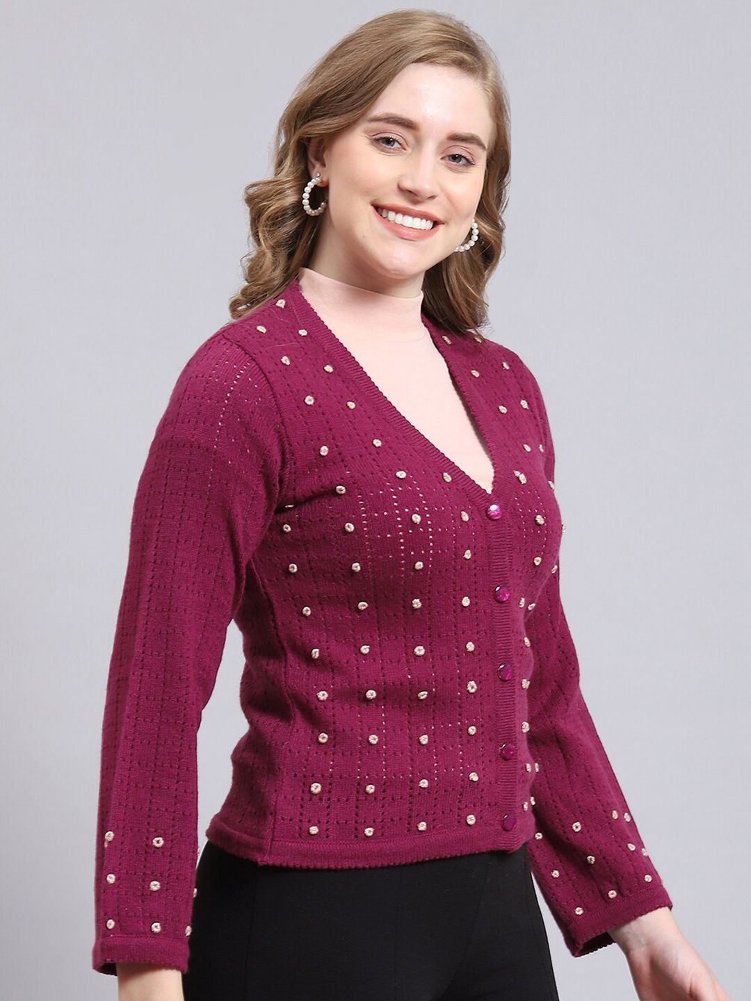 Monte Carlo Self Designed Woollen Cardigan