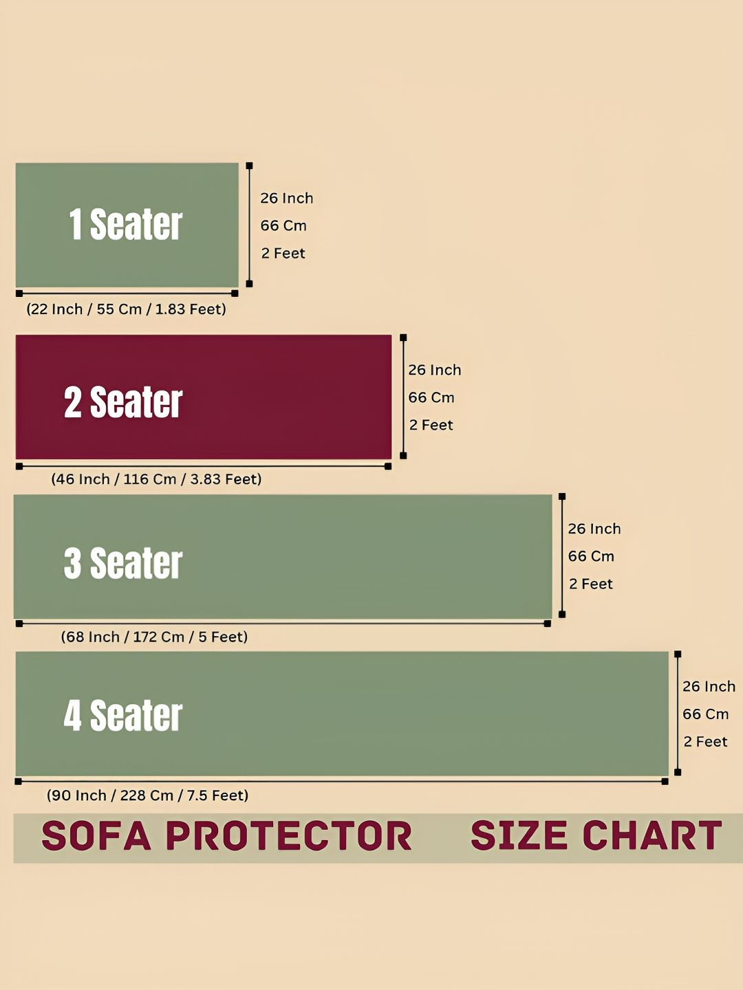 STITCHNEST Brown Leatherite Regular Sofa Cover