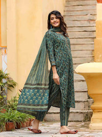 KALINI Ethnic Motifs Printed Gotta Patti Kurta & Trousers With Dupatta
