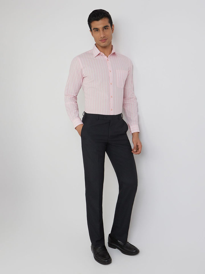 Raymond Pure Cotton Slim Fit Striped Formal Shirt