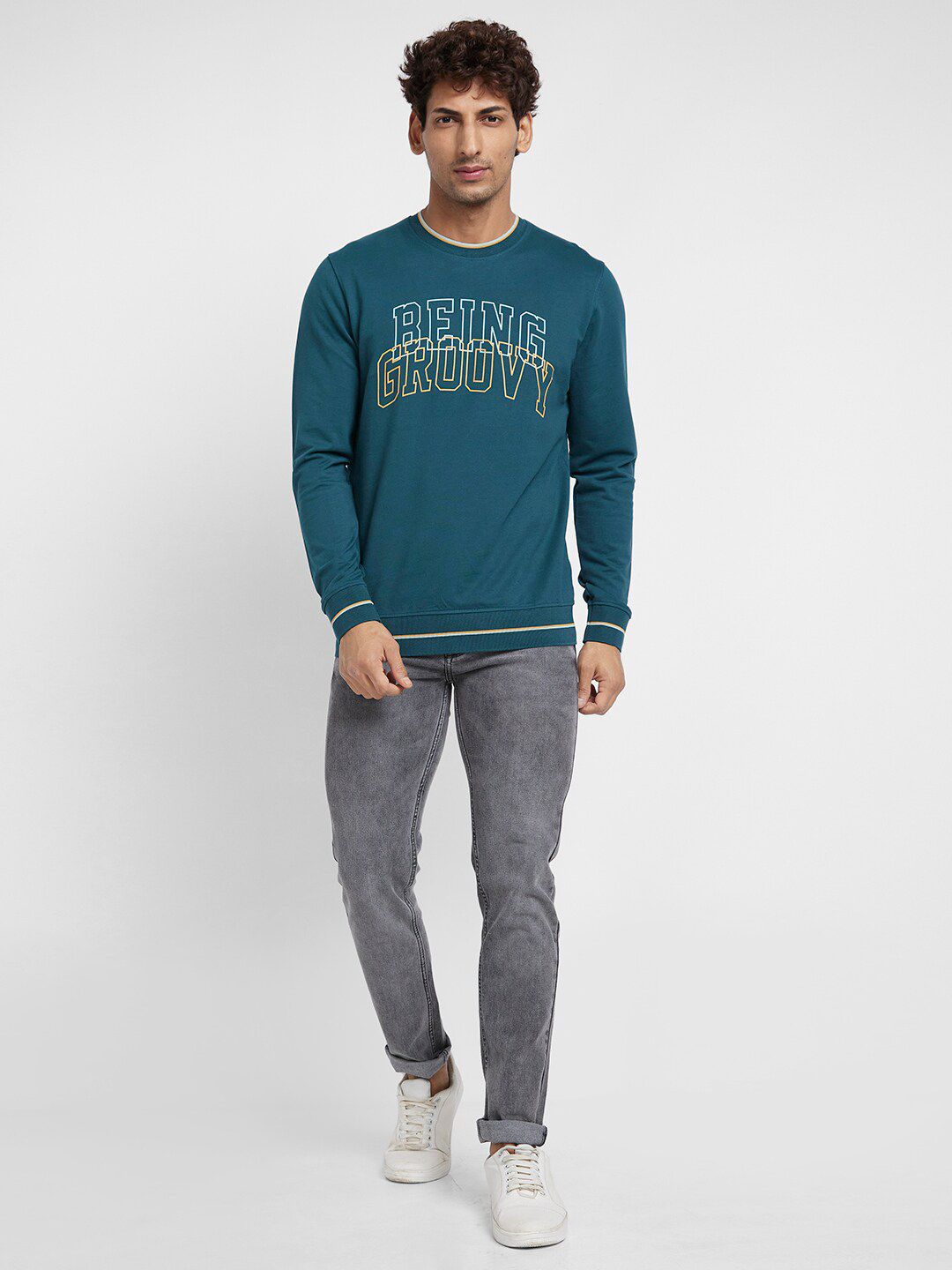 Being Human Typography Printed Pullover