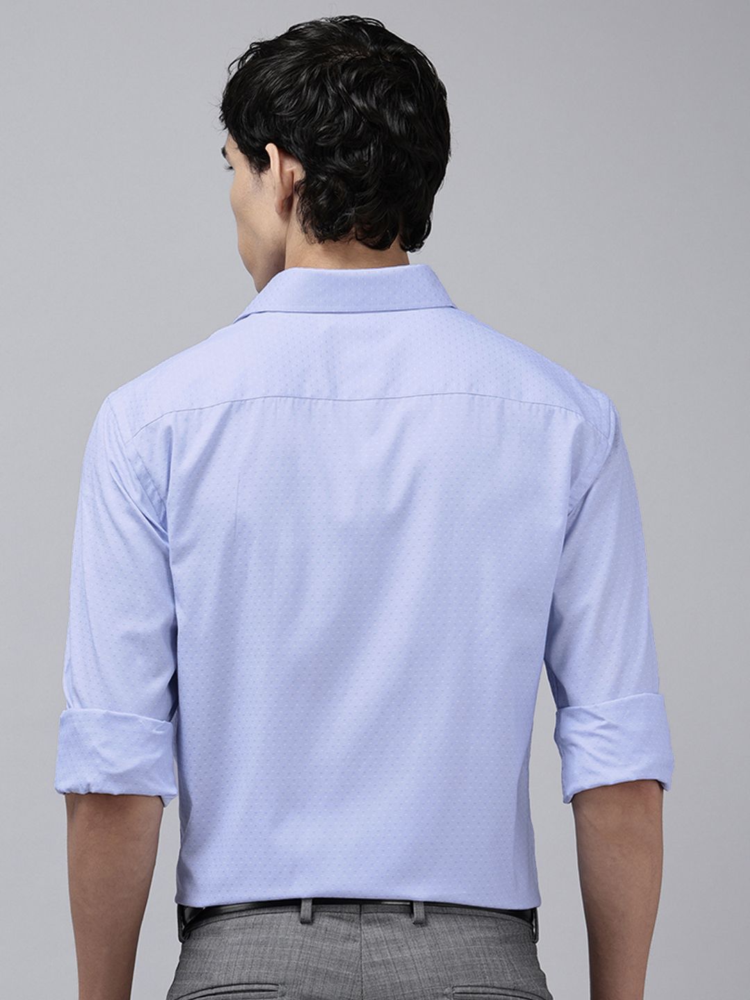 Park Avenue Slim Fit Self Designed Formal Shirt
