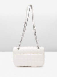 Lino Perros Structured Sling Bag with Quilted Detail