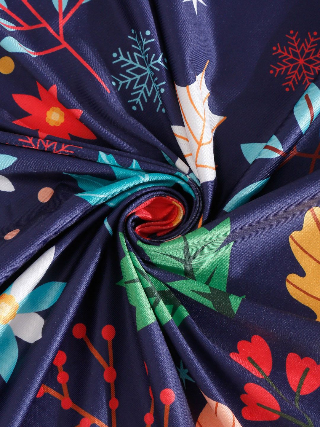 Sarung Sofa Bercetak Tiga Tempat Duduk Cortina Navy Blue