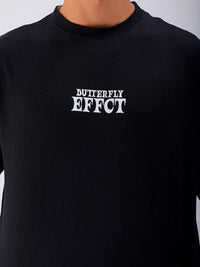 The Indian Garage Co Men Back Printed Pure Cotton Oversized Round Neck T-shirt