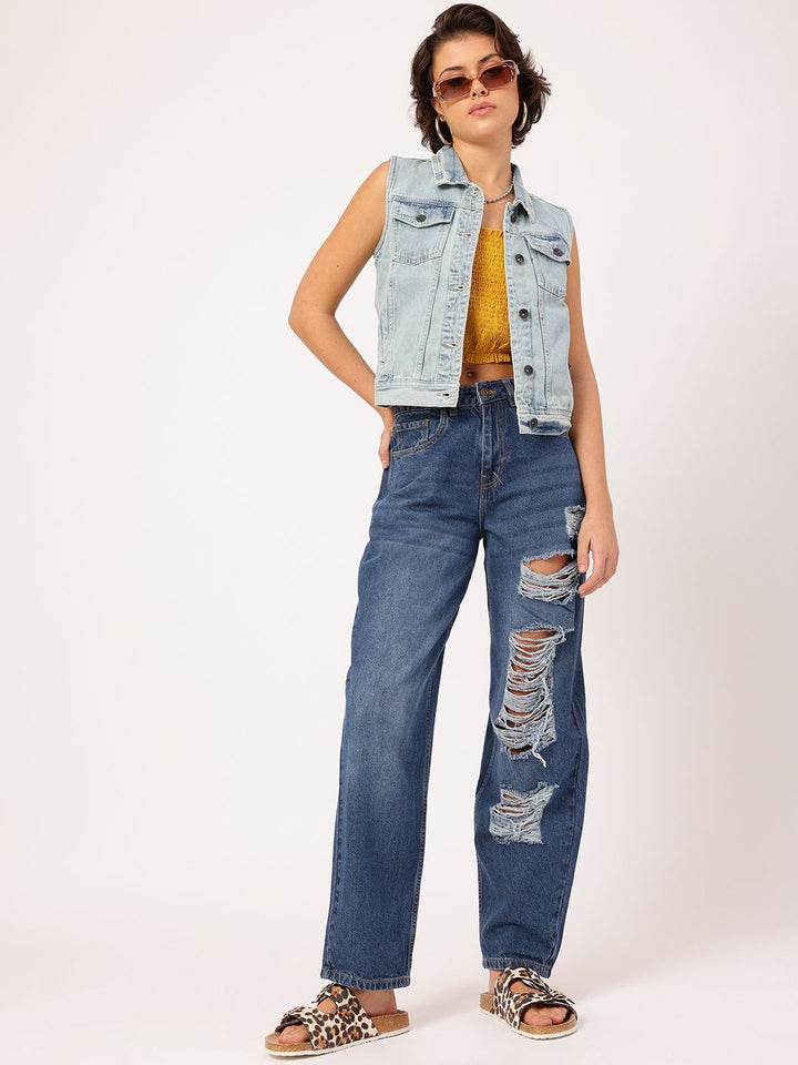 DressBerry Women Distressed Dreams Skater Fit Jeans