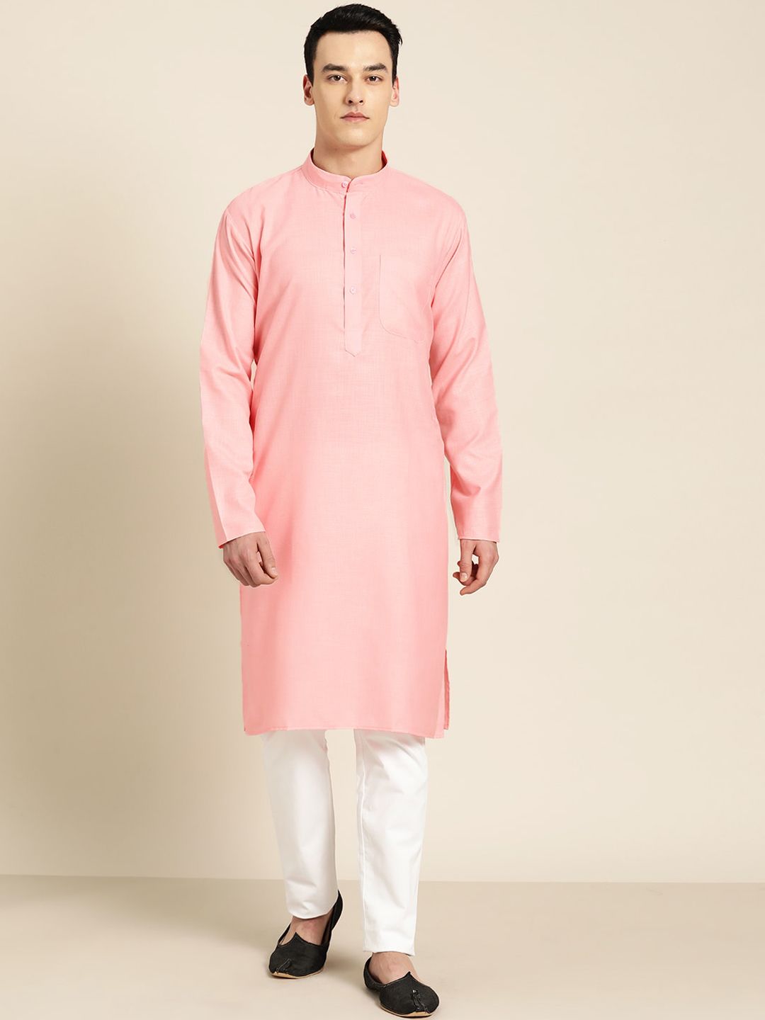 SOJANYA Mandarin Collar Straight Kurta
