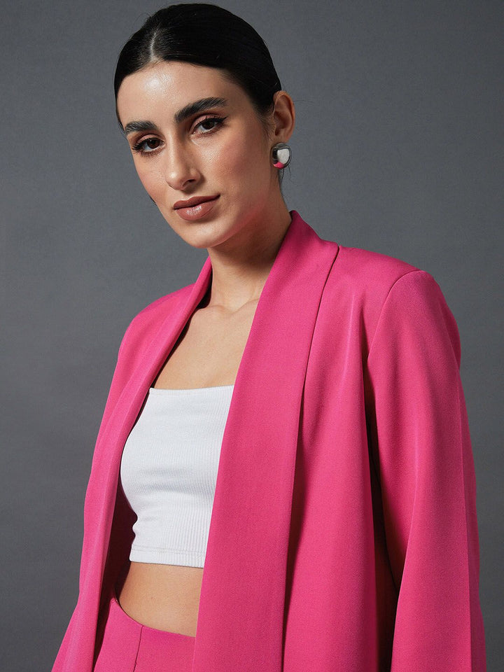 SASSAFRAS worklyf Shawl Collar Comfort Fit Front Open Blazer