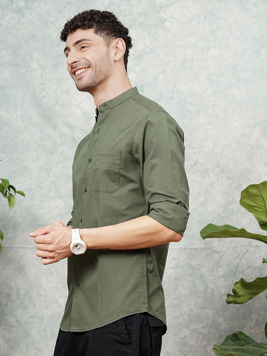 The Indian Garage Co Men Regular Fit Opaque Casual Shirt