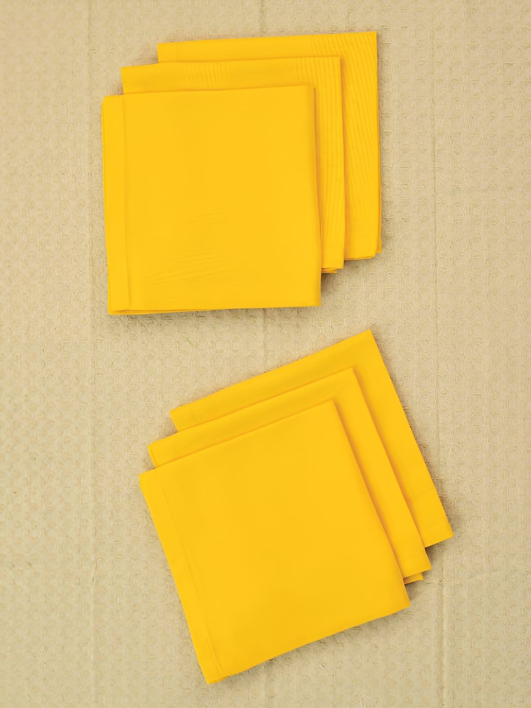 URBAN SPACE 6 Pcs Yellow Cotton Table Napkin