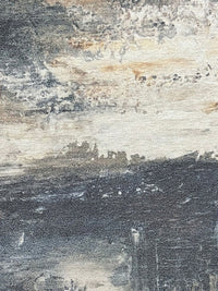 URBAN SPACE Grey Abstract Printed Anti-Skid Carpet