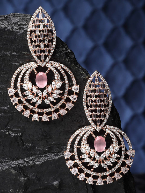 Karatcart Rose Emas Kontemporari Drop Contemporary