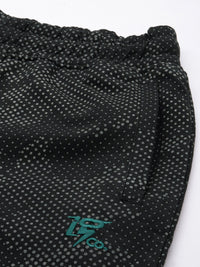 The Indian Garage Co Men Black and Grey Printed Slim Fit Joggers