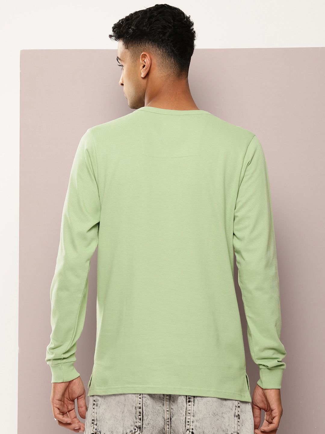 DILLINGER Men Airtex  Henley Neck T-shirt