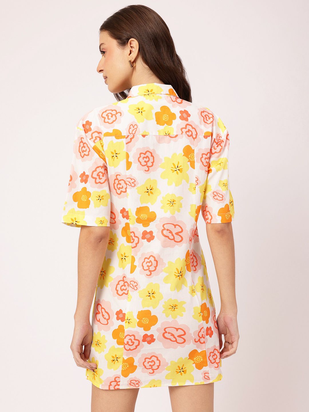 DressBerry Garden Goddess Floral Shirt Mini Dress