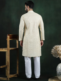 SOJANYA LUXE Floral Embroidered Regular Thread Work Kurta with Pyjamas