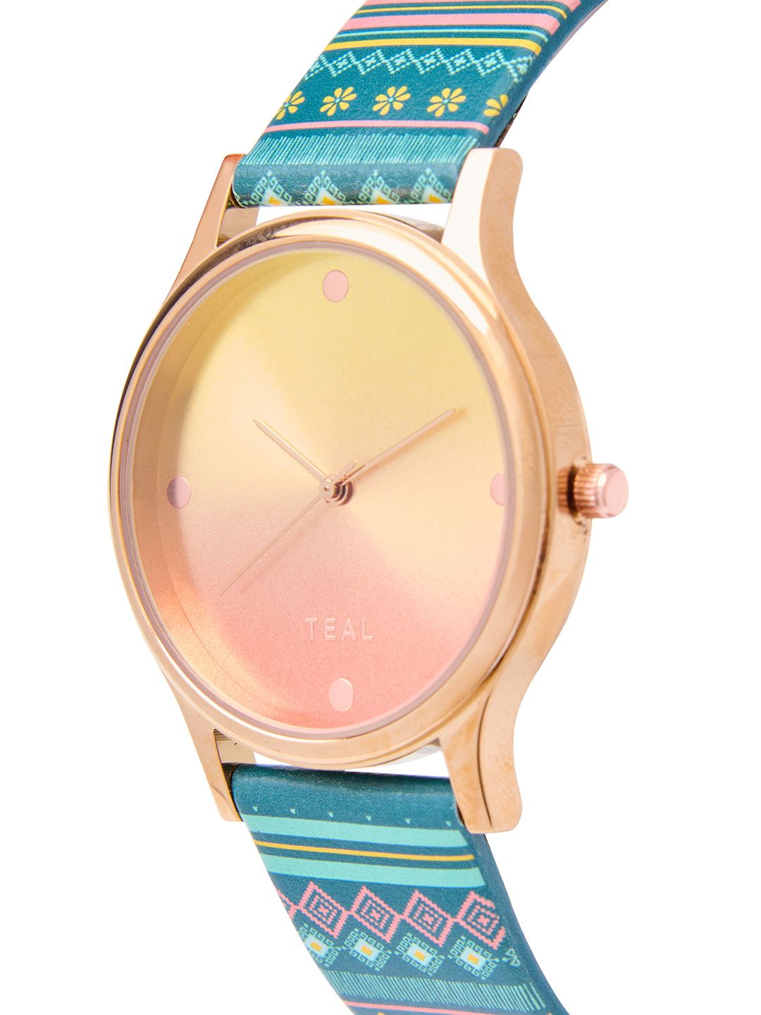TEAL BY CHUMBAK Jam Tangan Analog Rose Gold Wanita 8907605068942