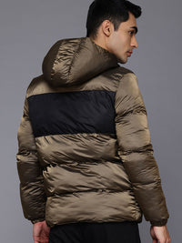 HRX by Hrithik Roshan Colourblocked Hooded Puffer Jacket