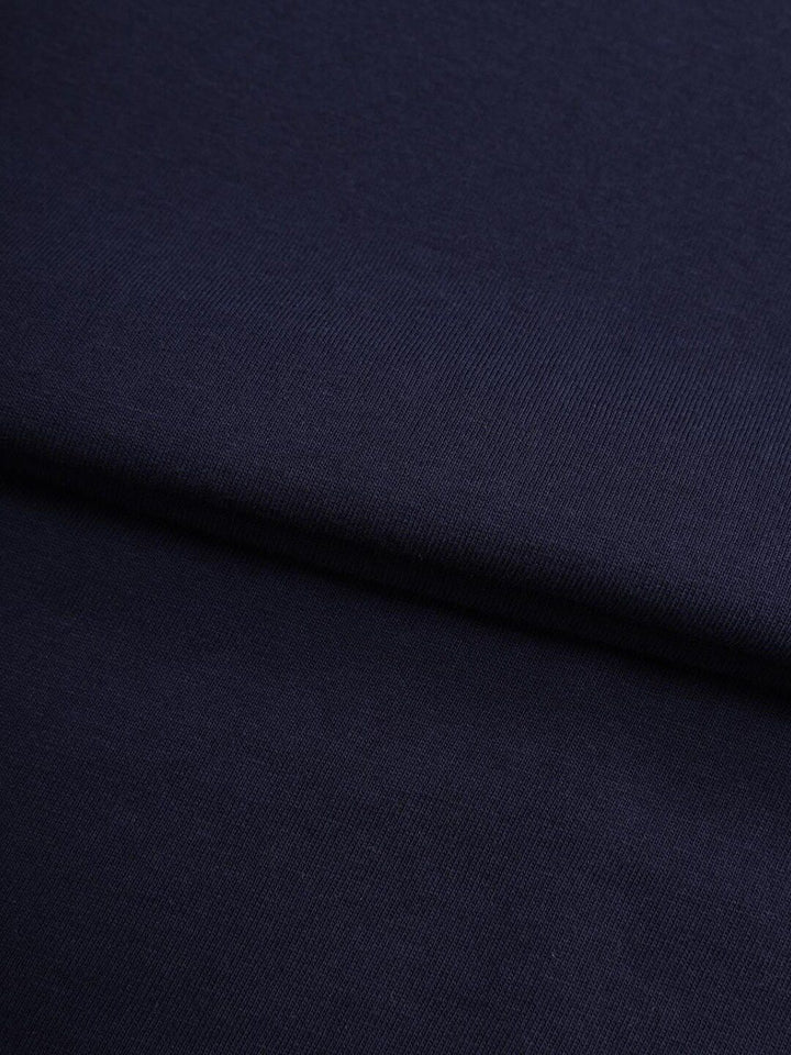 Bewakoof Men Navy Blue & White Colourblocked Pure Cotton T-shirt