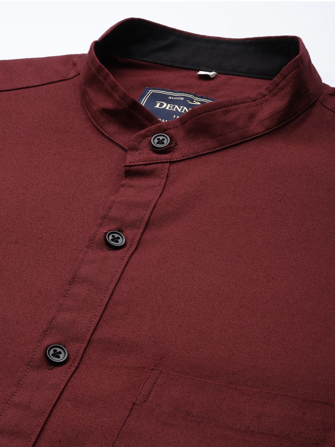 DENNISON Men Maroon Smart Slim Fit Casual Shirt