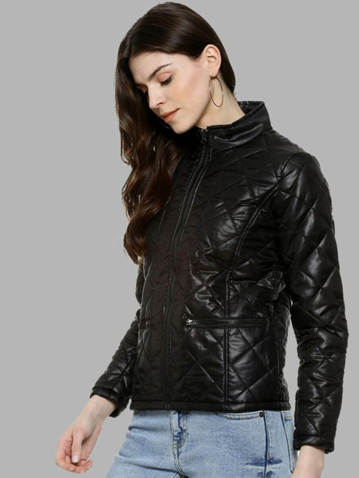 Kampus Sutra Mandarin Collar Windcheater Luar Selimut Jaket Puffer