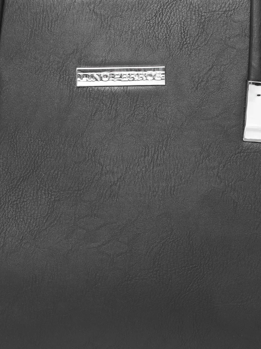 Lino Perros Black Solid Shoulder Bag