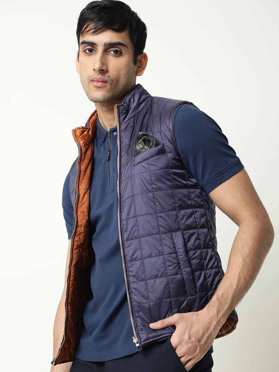 RARE RABBIT Men Fillex Puffer Reversible Quilted Jacket
