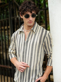 Eszett Men Classic Striped Casual Shirt