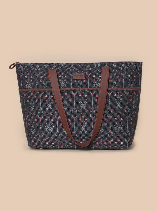 ZOUK Black Oversized Bucket Shoulder Bag