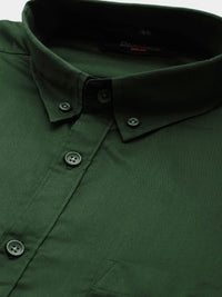 DENNISON Men Green Smart Slim Fit Opaque Formal Shirt