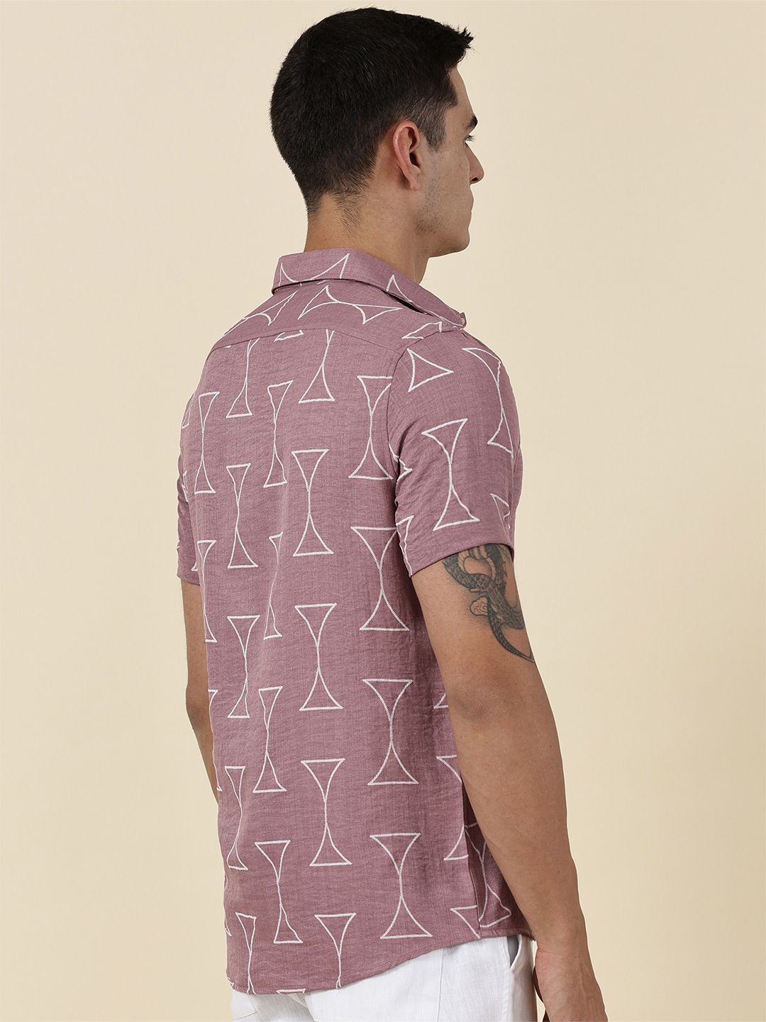 Thomas Scott Men Classic Slim Fit Opaque Printed Casual Shirt