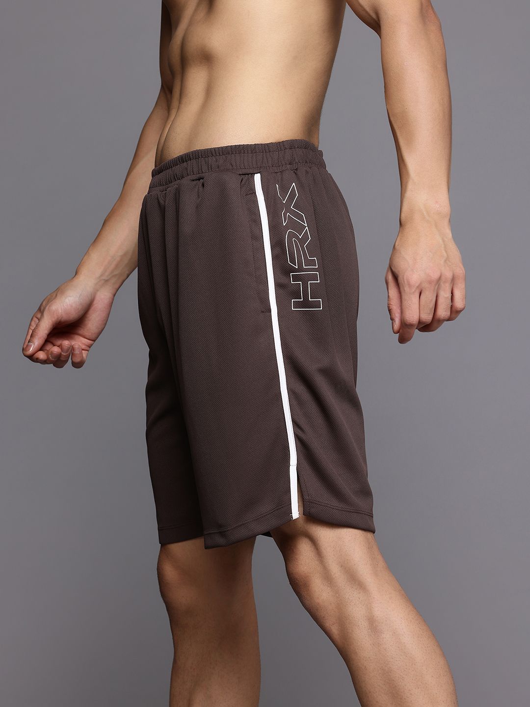 HRX by Hrithik Roshan Men Mid-Rise Brand Logo Print Detail Rapid-Dry Training Shorts