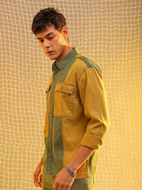 The Indian Garage Co Colourblocked Spread Collar Long Sleeves Casual Shirt