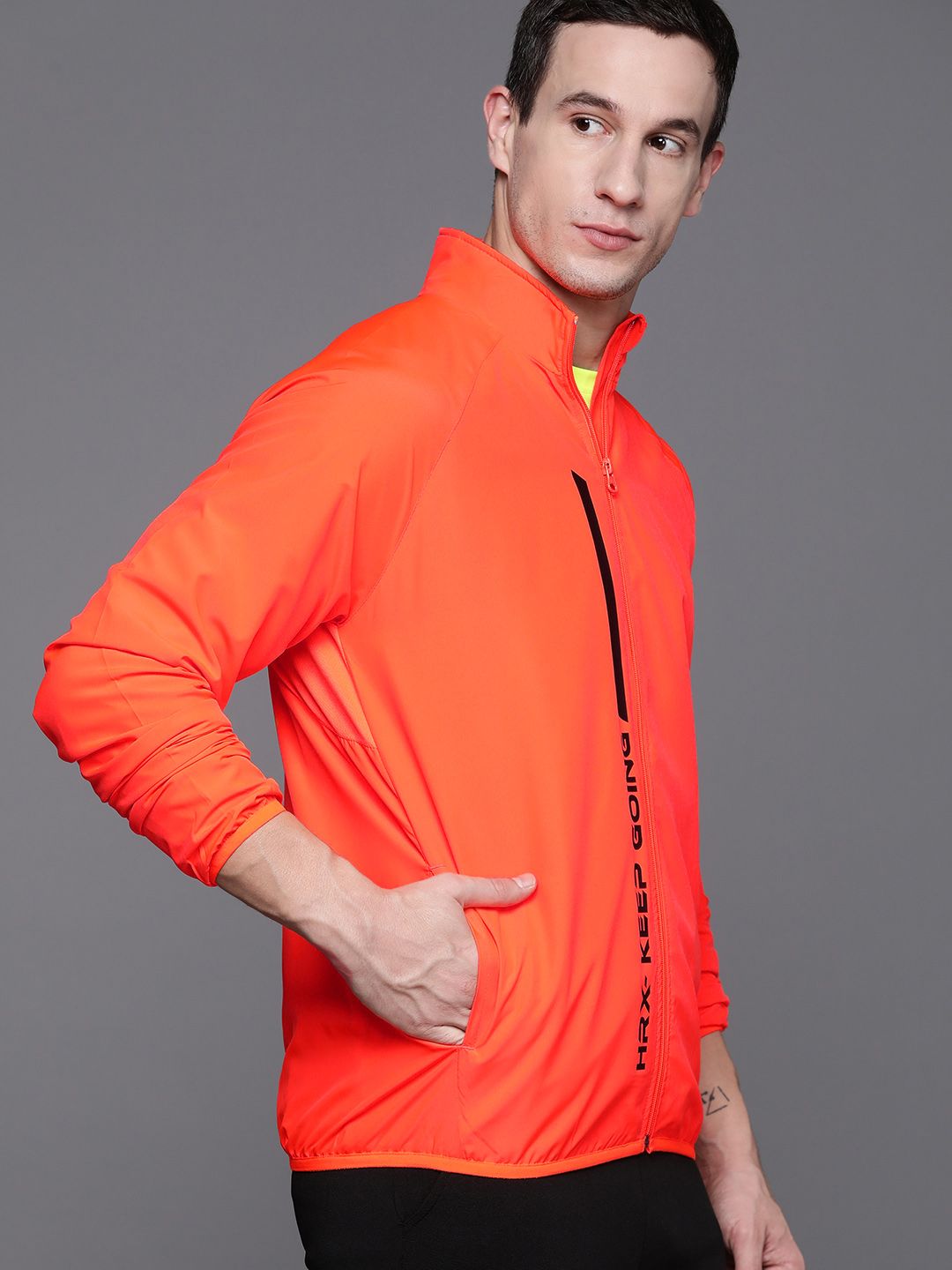 HRX by Hrithik Roshan Typography Printed Training Jacket