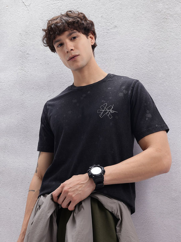 HRX by Hrithik Roshan Men Tie & Dye Pure Cotton T-shirt
