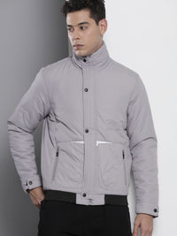 The Indian Garage Co Men Zip-Front Bomber Jacket with Zip Pockets