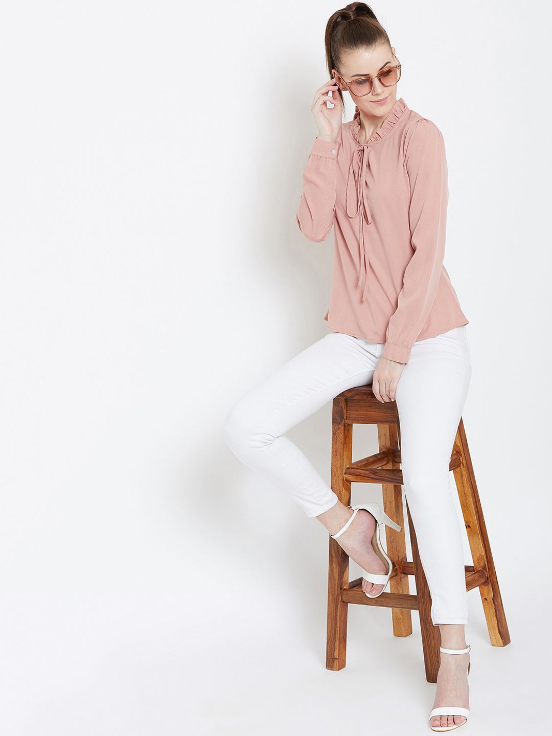 Berrylush Women Peach berwarna pepejal
