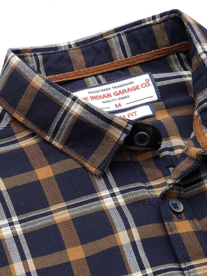 The Indian Garage Co Slim Fit Checked Casual Shirt