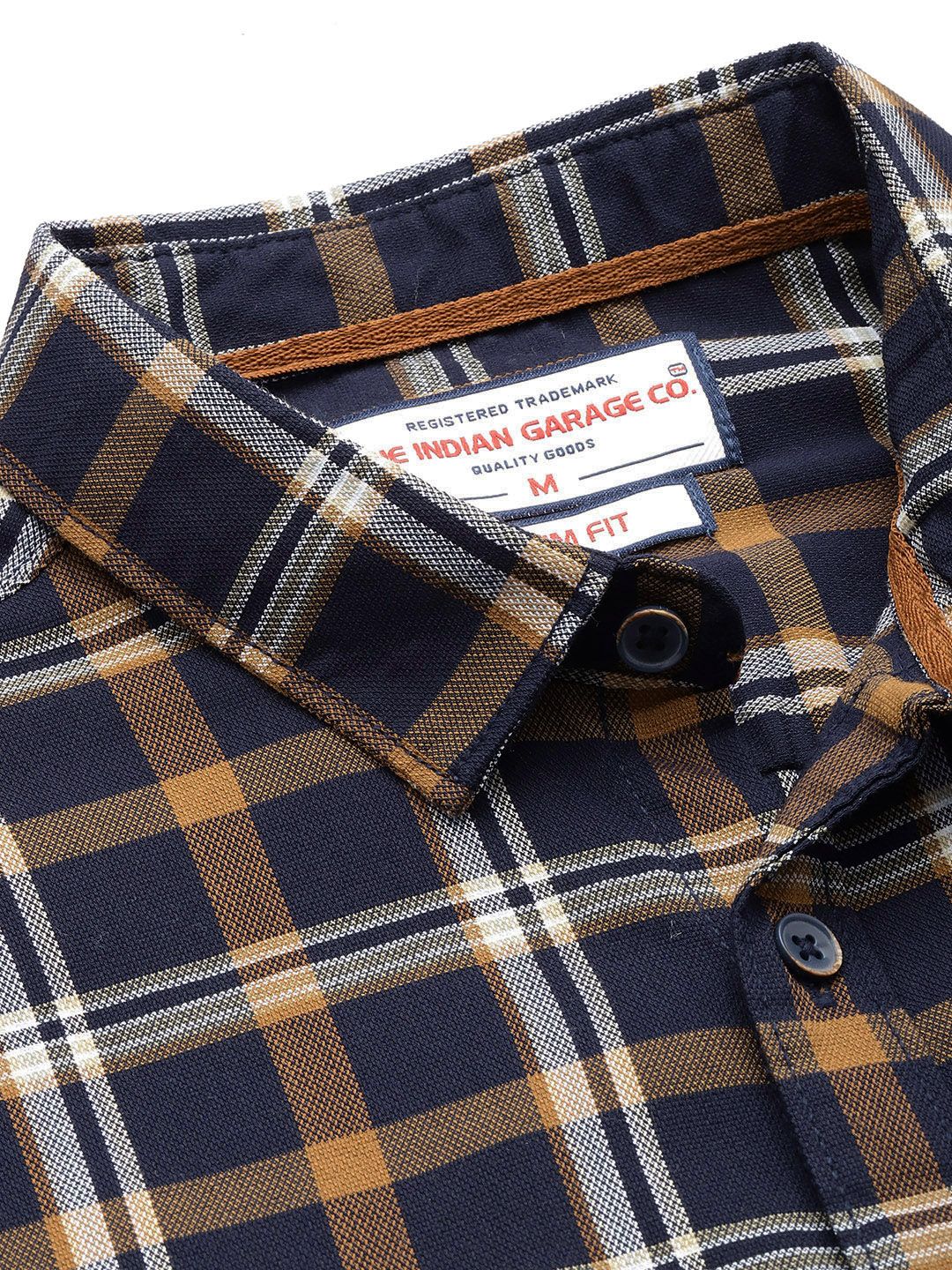 The Indian Garage Co Slim Fit Checked Casual Shirt