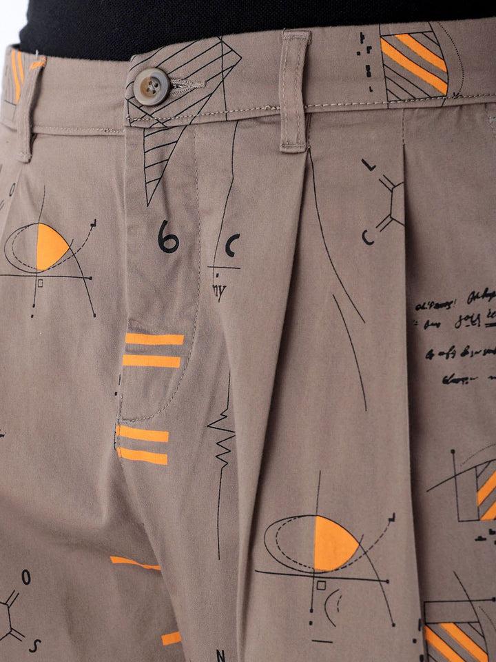 The Indian Garage Co Abstract Printed Cotton Loose Fit Trouser