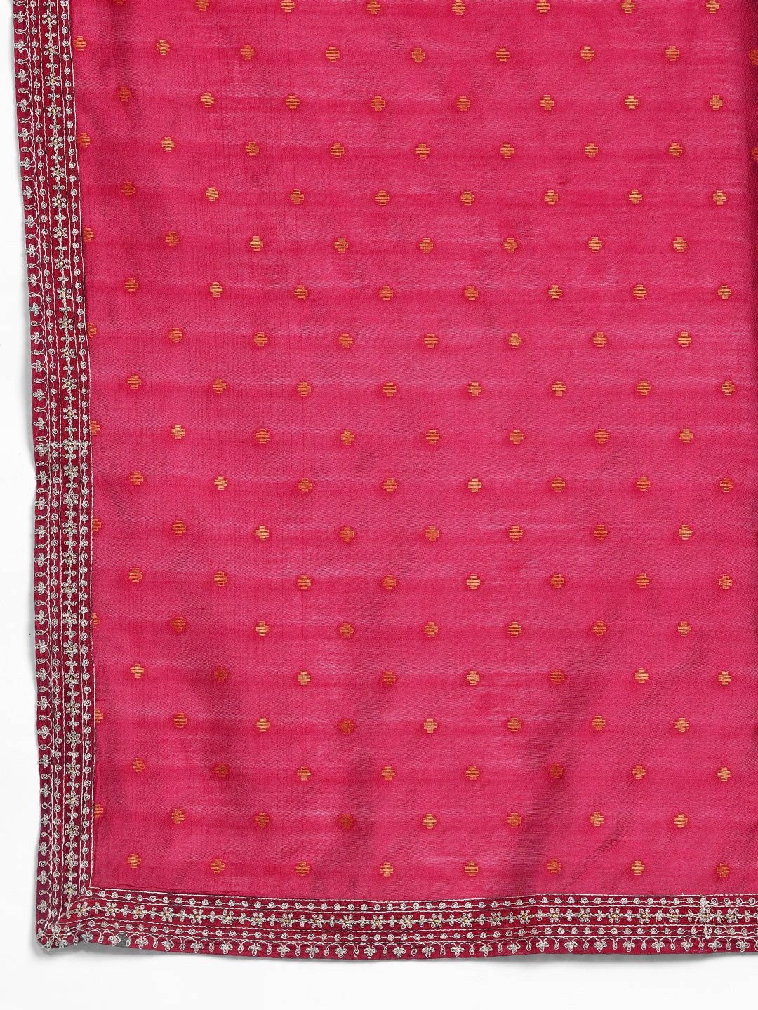 Anouk Women Ethnic Motifs Zari Work Yoke Design Regular Kurta With Trousers & Dupatta