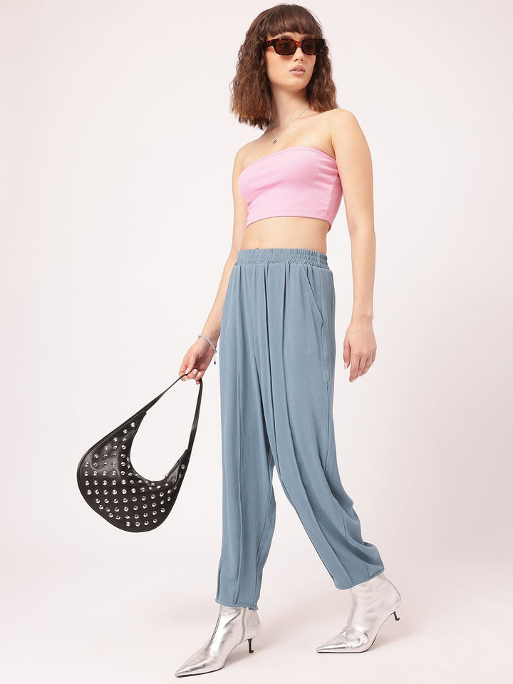 DressBerry Women Structured Statement Pleated Trousers