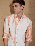 DENNISON Men Tie & Dye Oversized Cotton Casual Shirt