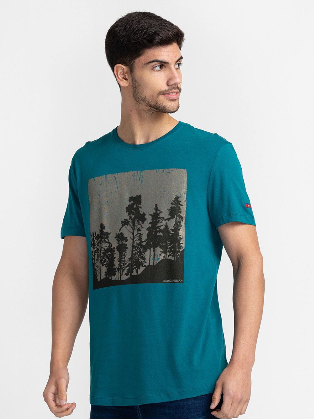 Being Human Graphic Printed Round Neck T-shirt