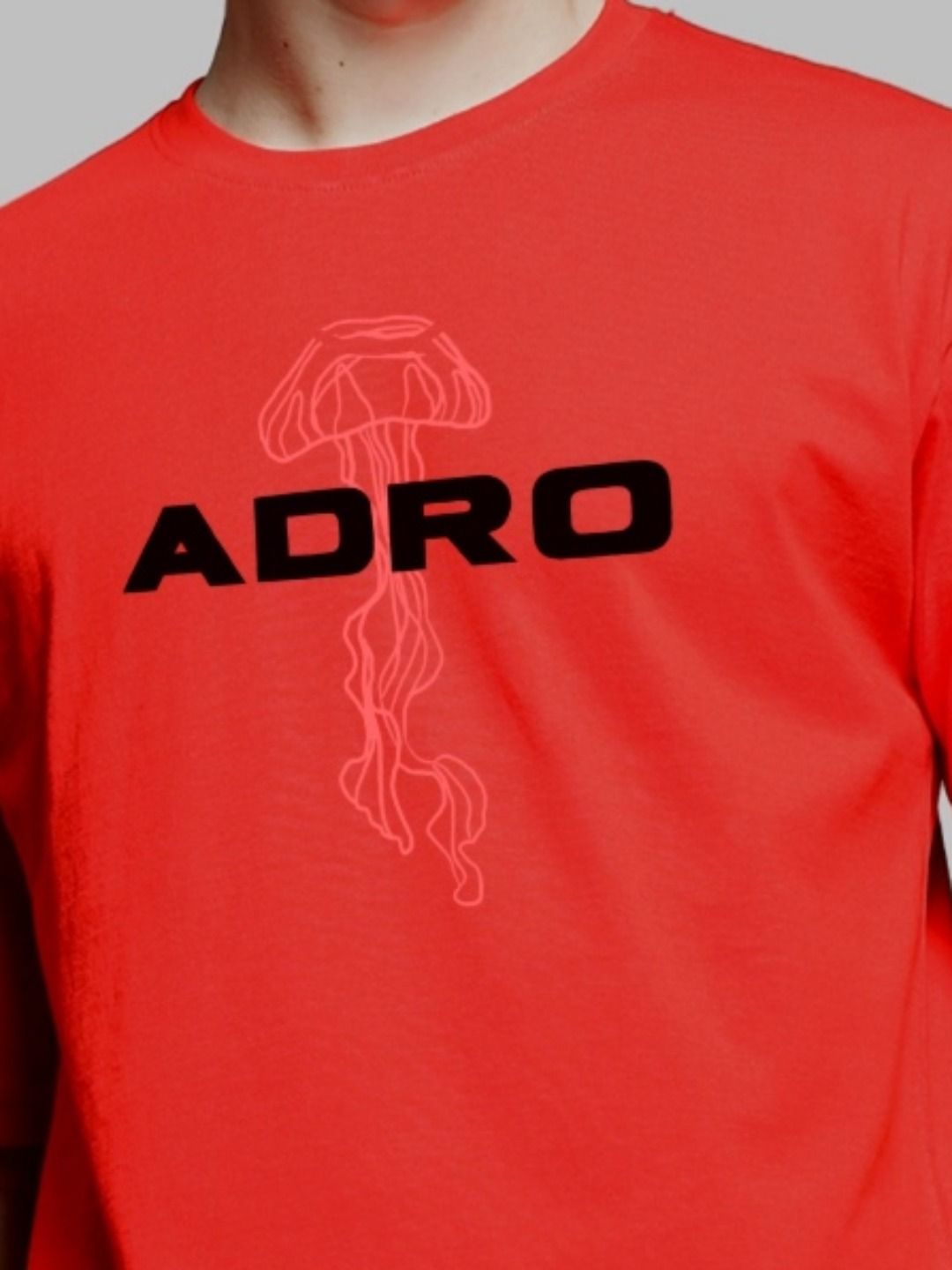 ADRO Men Graphic Printed Round Neck Cotton Oversized T-Shirt