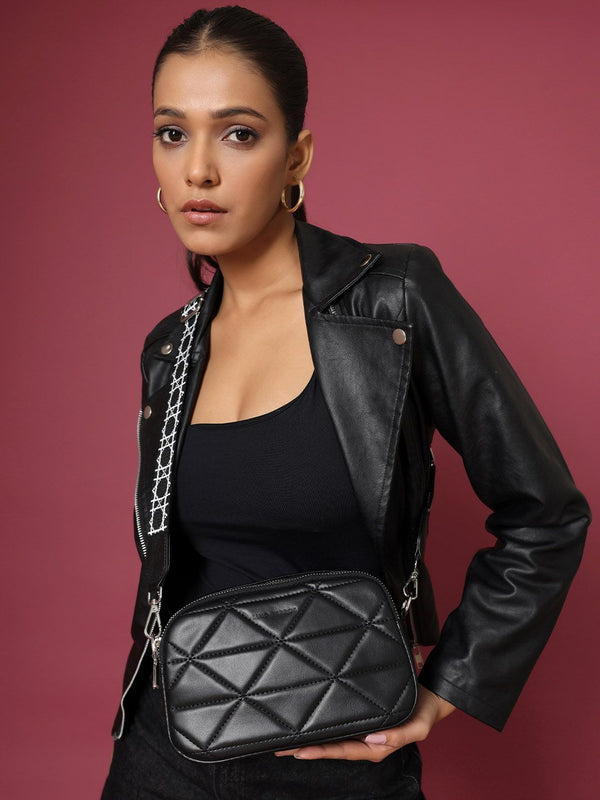 Lino Perros Quilted Structured Sling Bag